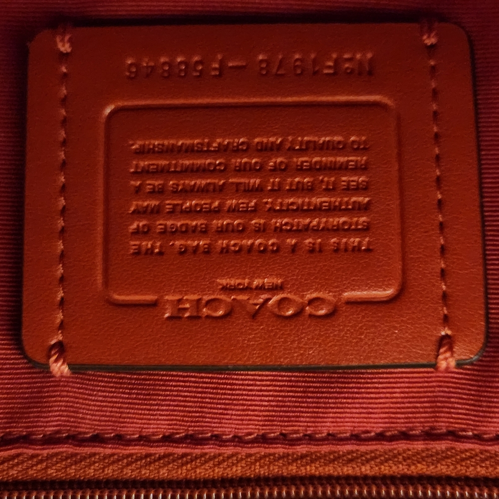 Coach Red Leather City Zip Tote - Picture 14 of 15